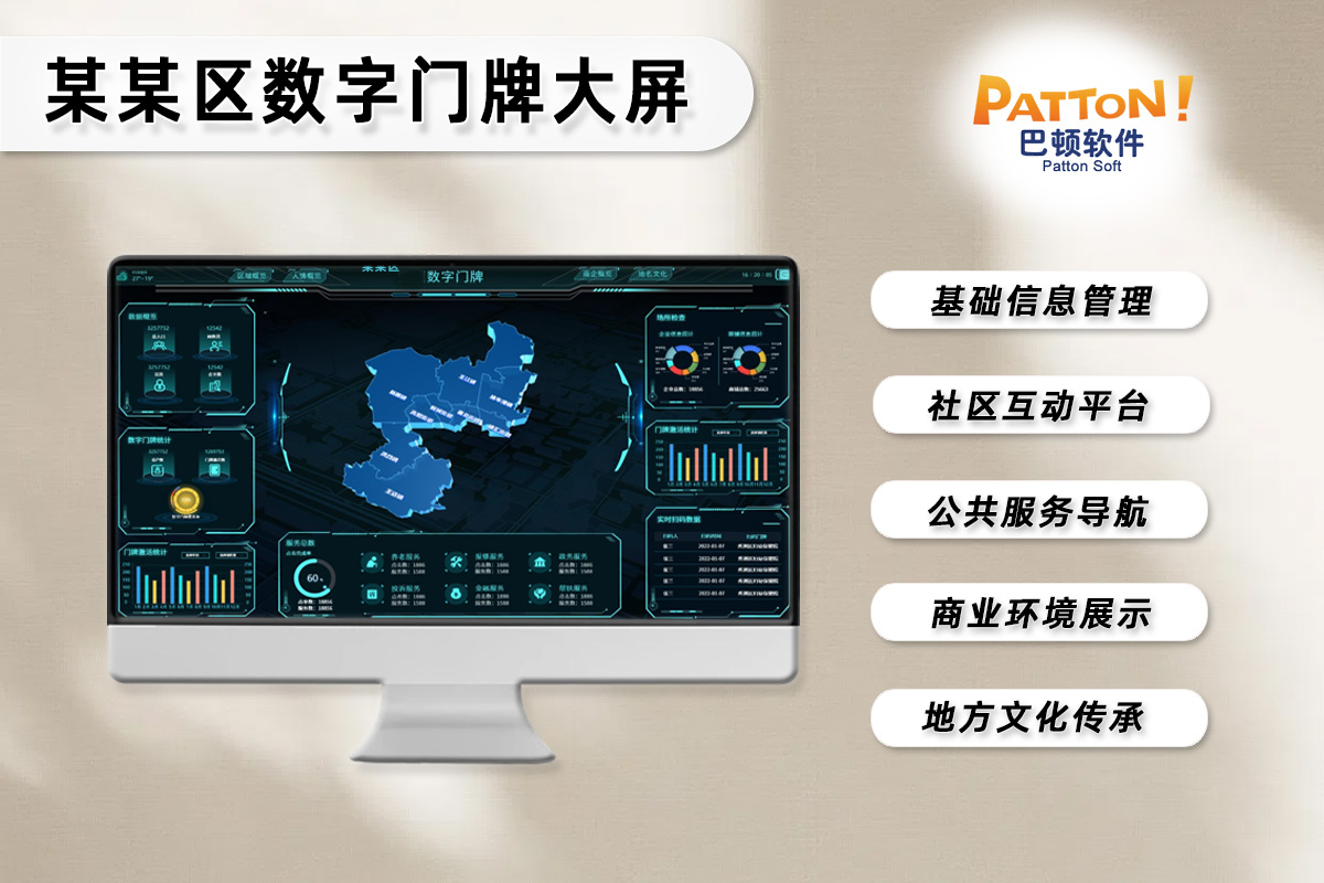 某某区数字门牌大屏